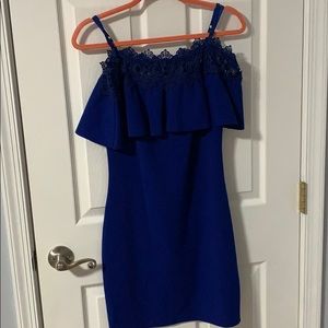 Blue body con dress